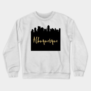 ALBUQUERQUE NEW MEXICO DESIGNER SILHOUETTE SKYLINE ART Crewneck Sweatshirt